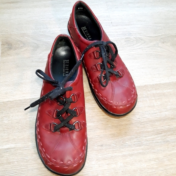 Ziera Allsorts Hiking Inspired Lace Up Shoes - Rogue Red EU 38.5 M / US 8 - Picture 4 of 16